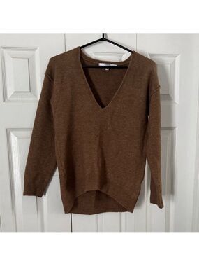 Guess Brown V-Neck Women's Sweater